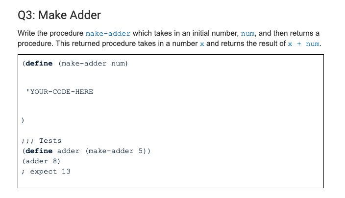 Solved Q1: Over or Under Define a procedure over-or-under | Chegg.com