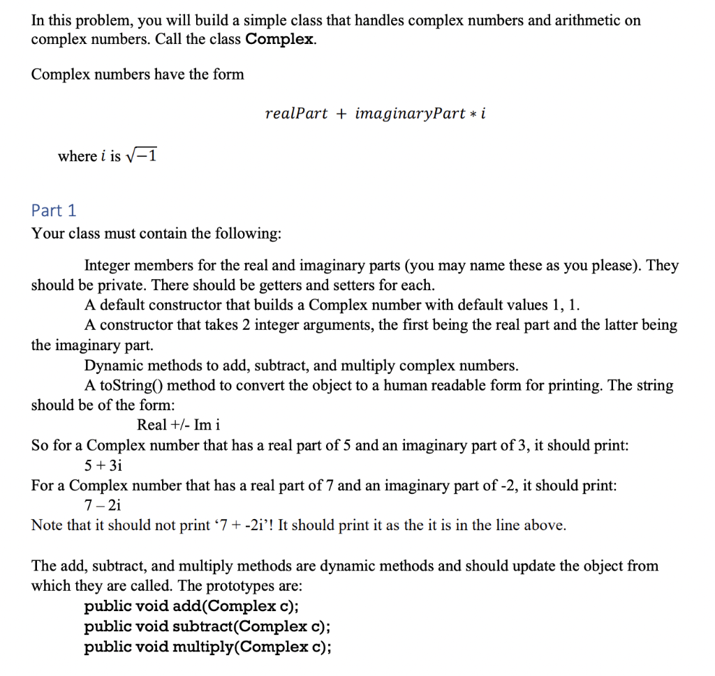 Solved In this problem, you will build a simple class that | Chegg.com