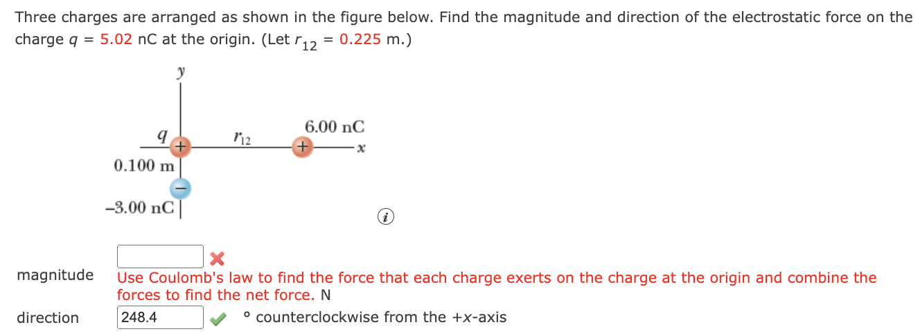 Solved Three Charges Are Arranged As Shown In The Figure | Chegg.com