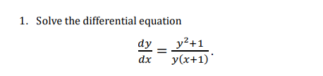 Solved Solve the differential equation | Chegg.com
