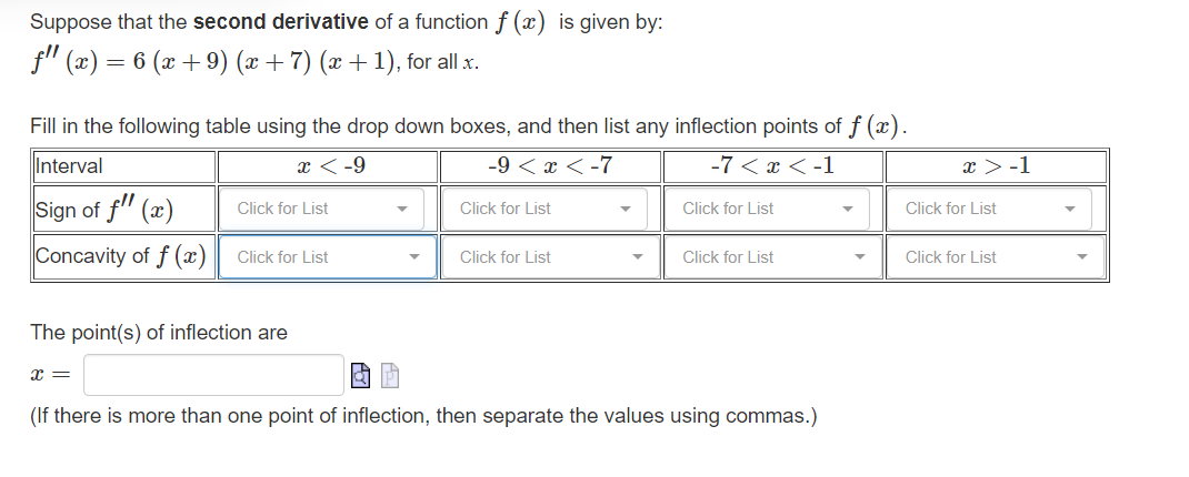 Solved Suppose that the second derivative of a function f(x) | Chegg.com