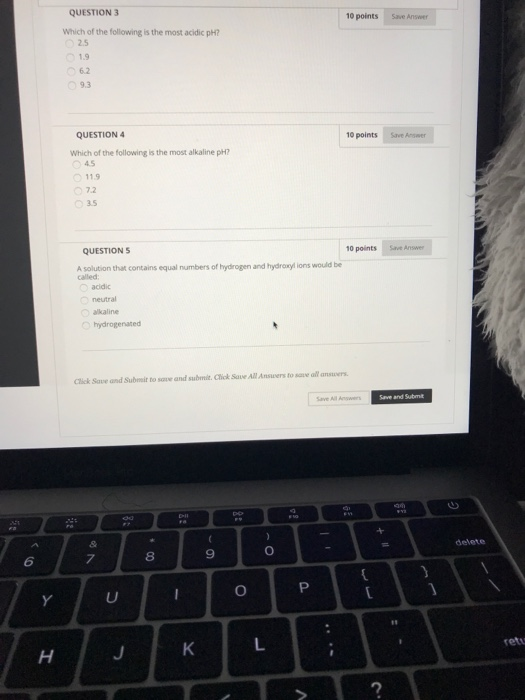 Solved QUESTION 1 10 points Save Answer A solution has a pH | Chegg.com