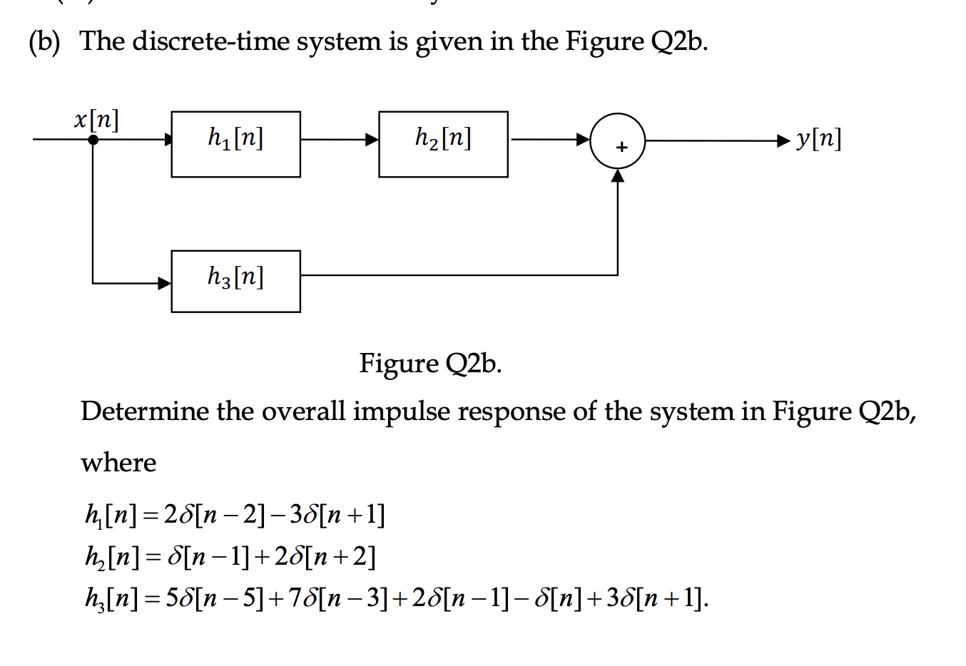 Solved (b) The Discrete-time System Is Given In The Figure | Chegg.com