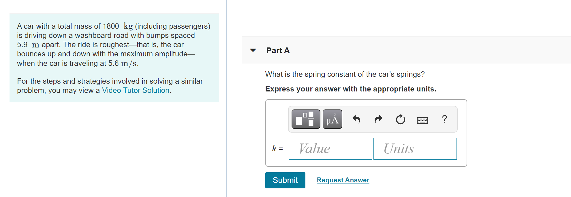 Solved A car with a total mass of 1800 kg (including