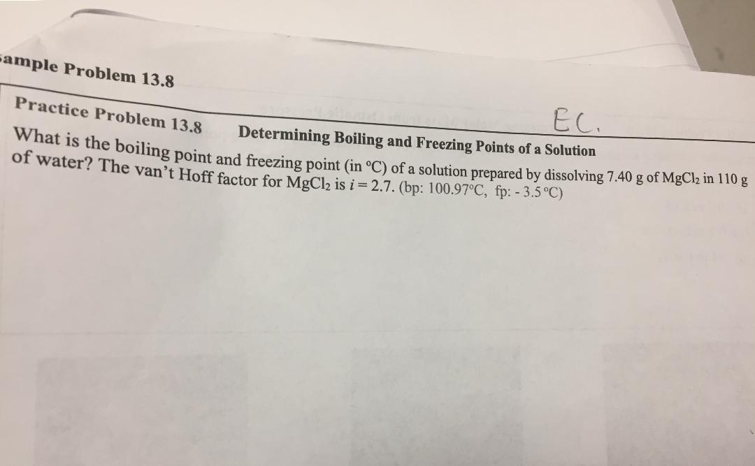 Solved What Is The Boiling Point And Freezing Point in Chegg