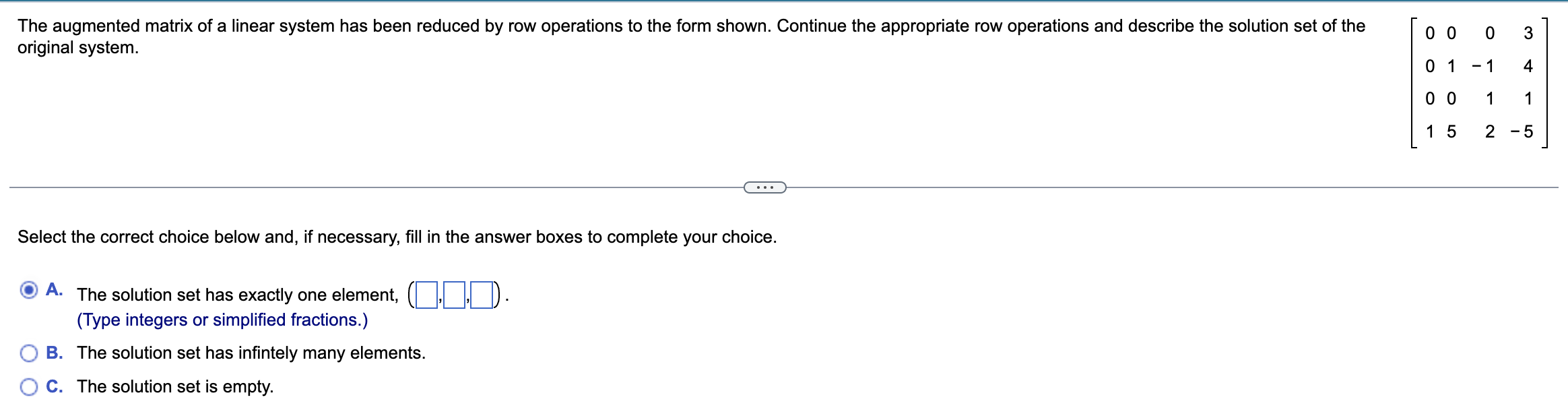 Solved Select the correct choice below and, if necessary, | Chegg.com