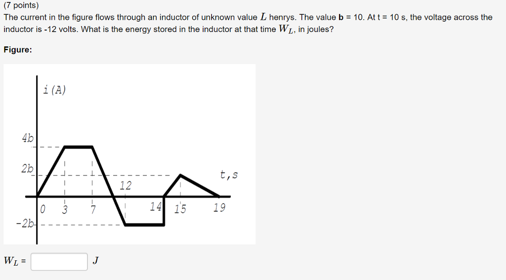 Solved 7 points) The current in the figure flows through an | Chegg.com