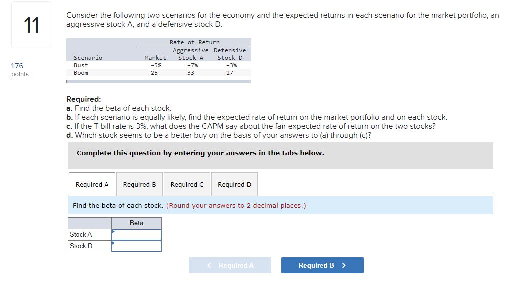 Solved 11 Consider The Following Two Scenarios For The | Chegg.com