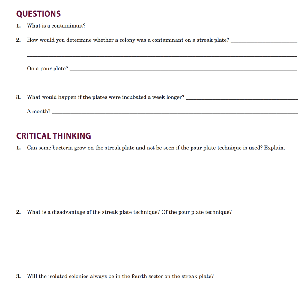 Solved Topic Isolation of bacteria by dilution techniques
