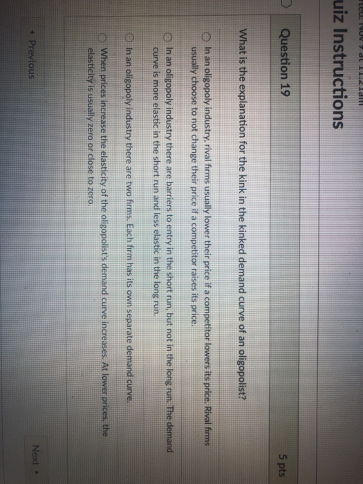 Solved uiz Instructions D Question 19 5 pts What is the | Chegg.com