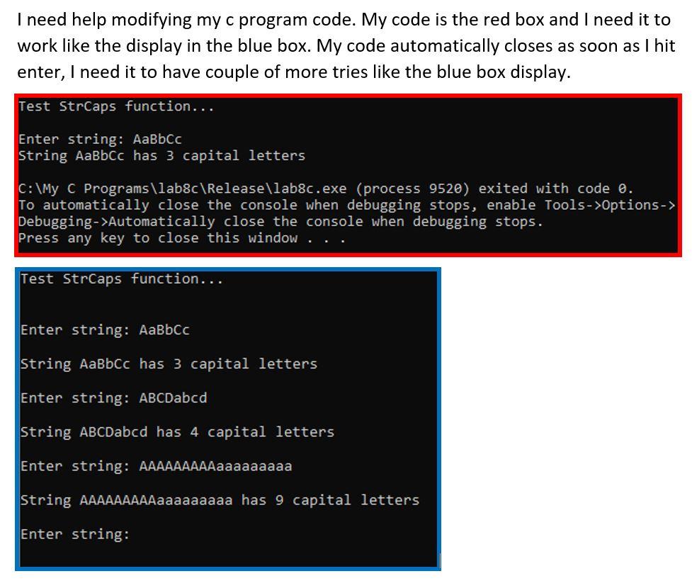 Solved My c program code: #include #include | Chegg.com