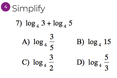 Solved 3 Evaluate log47 0 01 O 04 O undefined 4 Simplify | Chegg.com