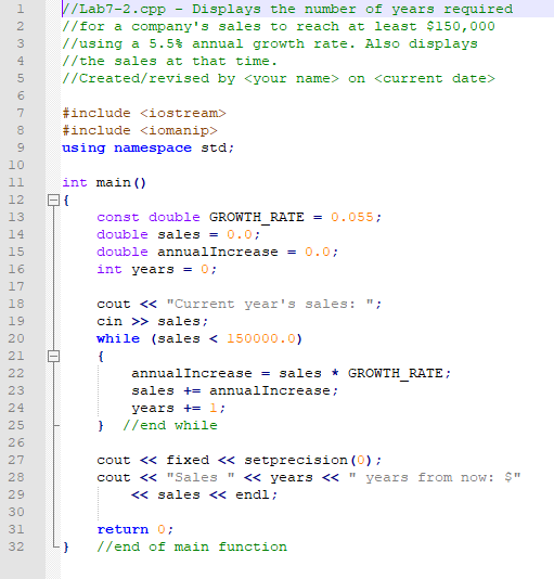 Solved o in D W NP V/Lab 7-2.cpp - Displays the number of | Chegg.com