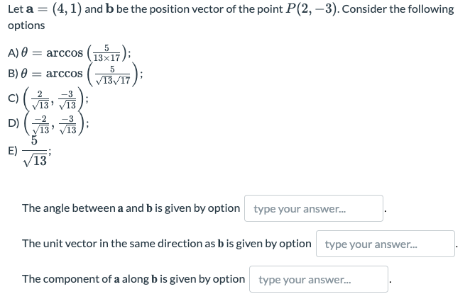 Solved Let A = (4,1) And B Be The Position Vector Of The | Chegg.com