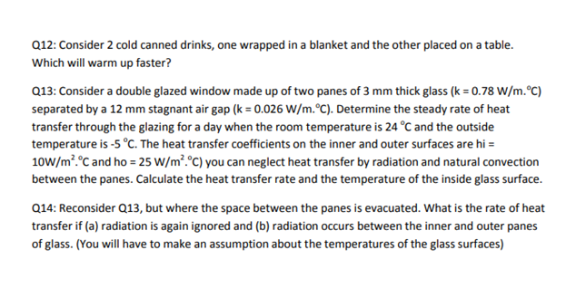 Solved Part 1 General Heat Transfer Q1 Define Thermal Chegg