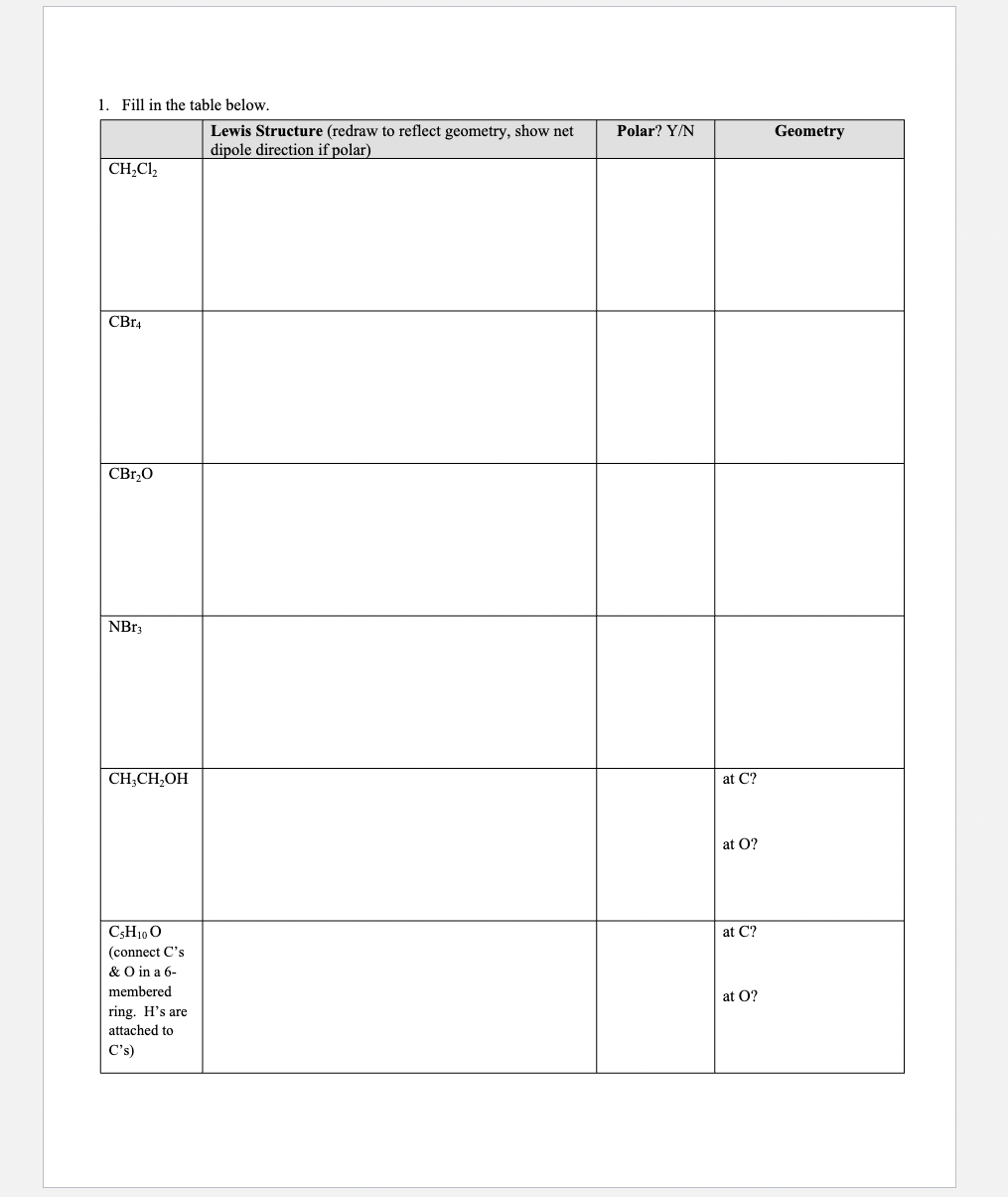 Solved PreLab questions For each pair of substances, draw | Chegg.com