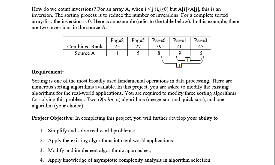 Solved How Do We Count Inversions? For An Array A, When I | Chegg.com