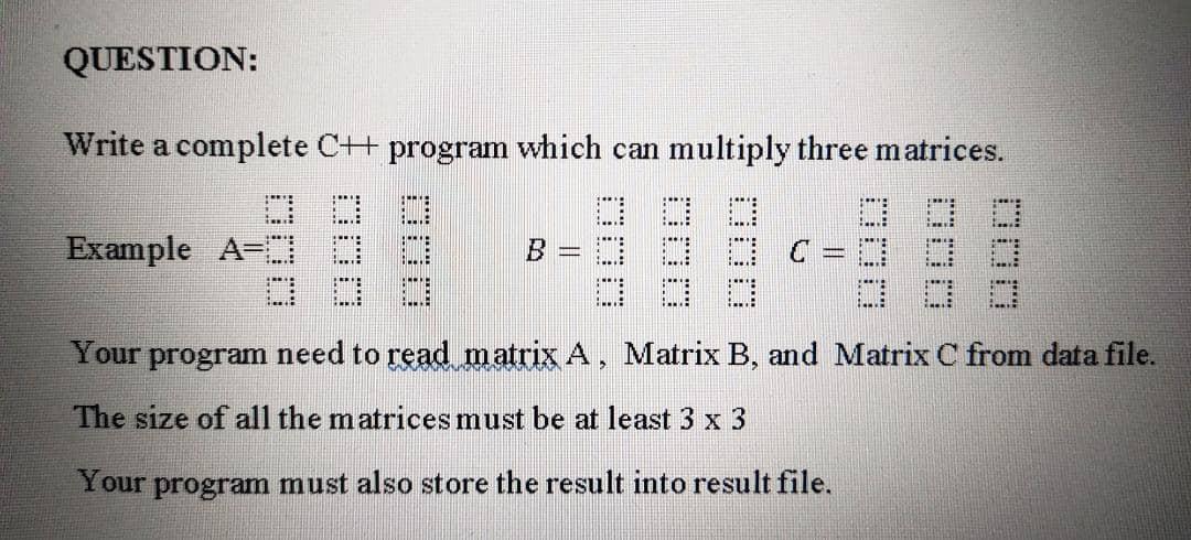 Solved QUESTION: Write a complete CH program which can | Chegg.com