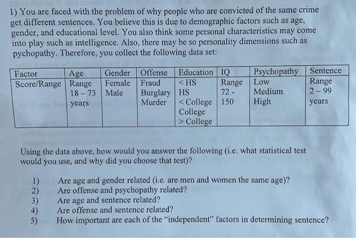 Solved 1) You are faced with the problem of why people who | Chegg.com