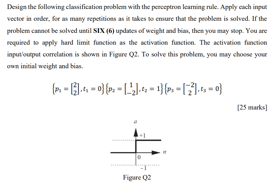 Solved Design the following classification problem with the | Chegg.com