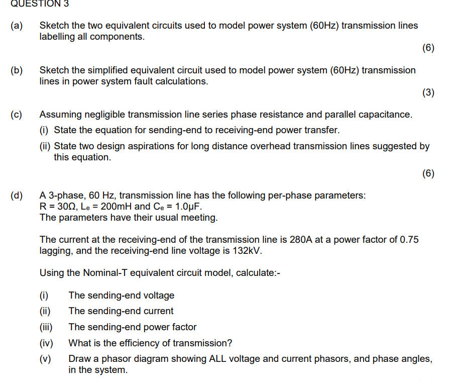 Solved QUESTION 3 (a) Sketch the two equivalent circuits | Chegg.com