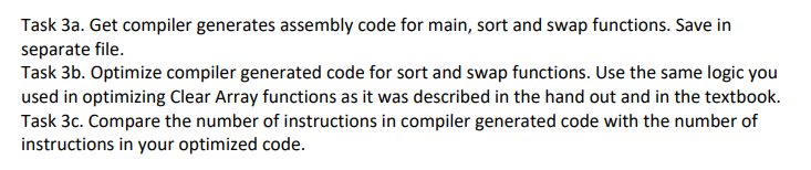Solved Task 3a. Get compiler generates assembly code for | Chegg.com