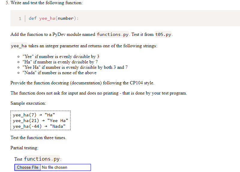 Solved 5. Write and test the following function: 1 def | Chegg.com