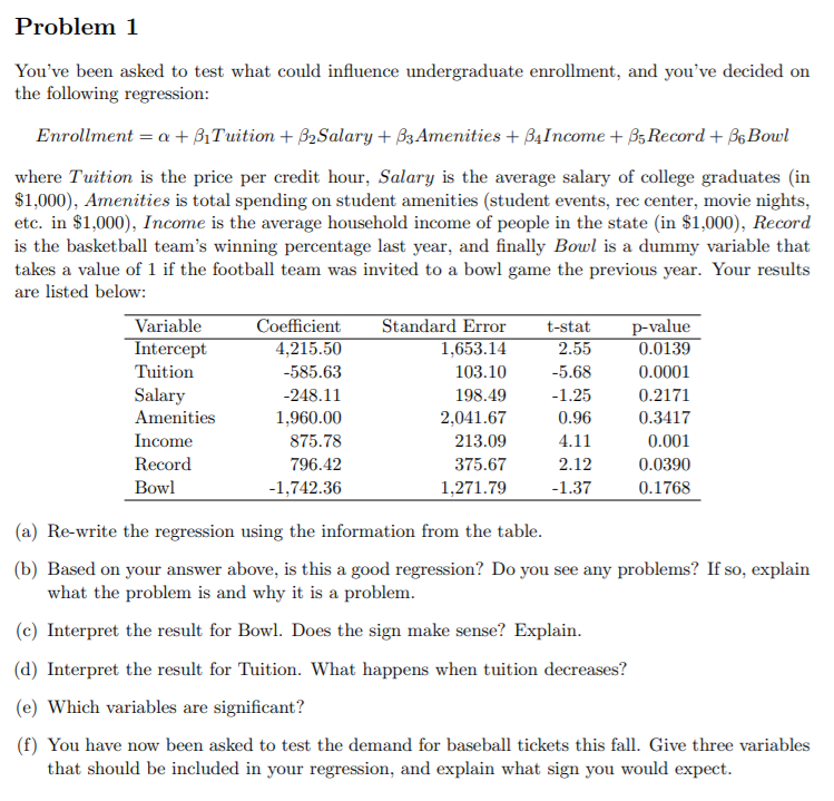 Solved Problem 1 You ve Been Asked To Test What Could Chegg