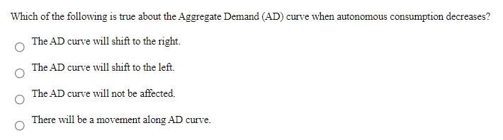 Solved Which of the following is true about the Aggregate | Chegg.com