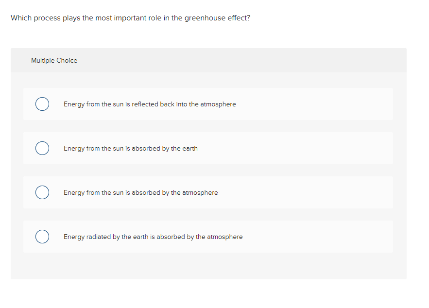 Solved Which process plays the most important role in the