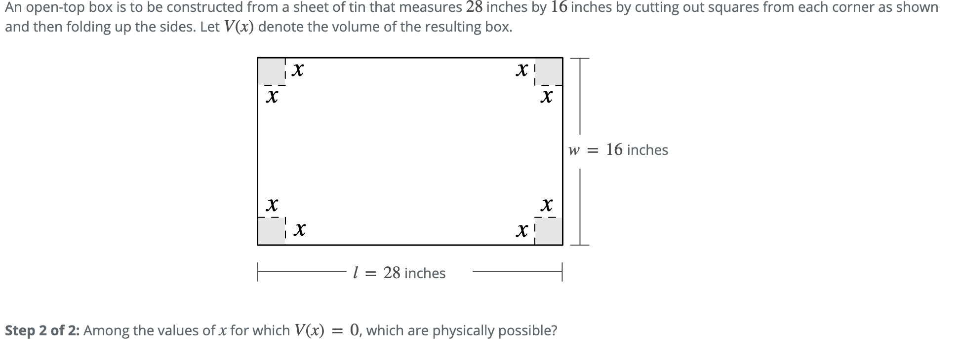 Solved An opentop box is to be constructed from a sheet of
