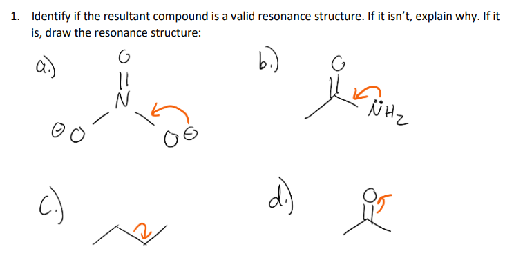 Solved 1. Identify if the resultant compound is a valid | Chegg.com