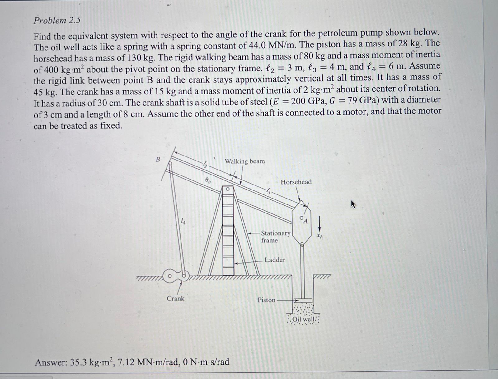 Solved Problem 2.5Find the equivalent system with respect to | Chegg.com