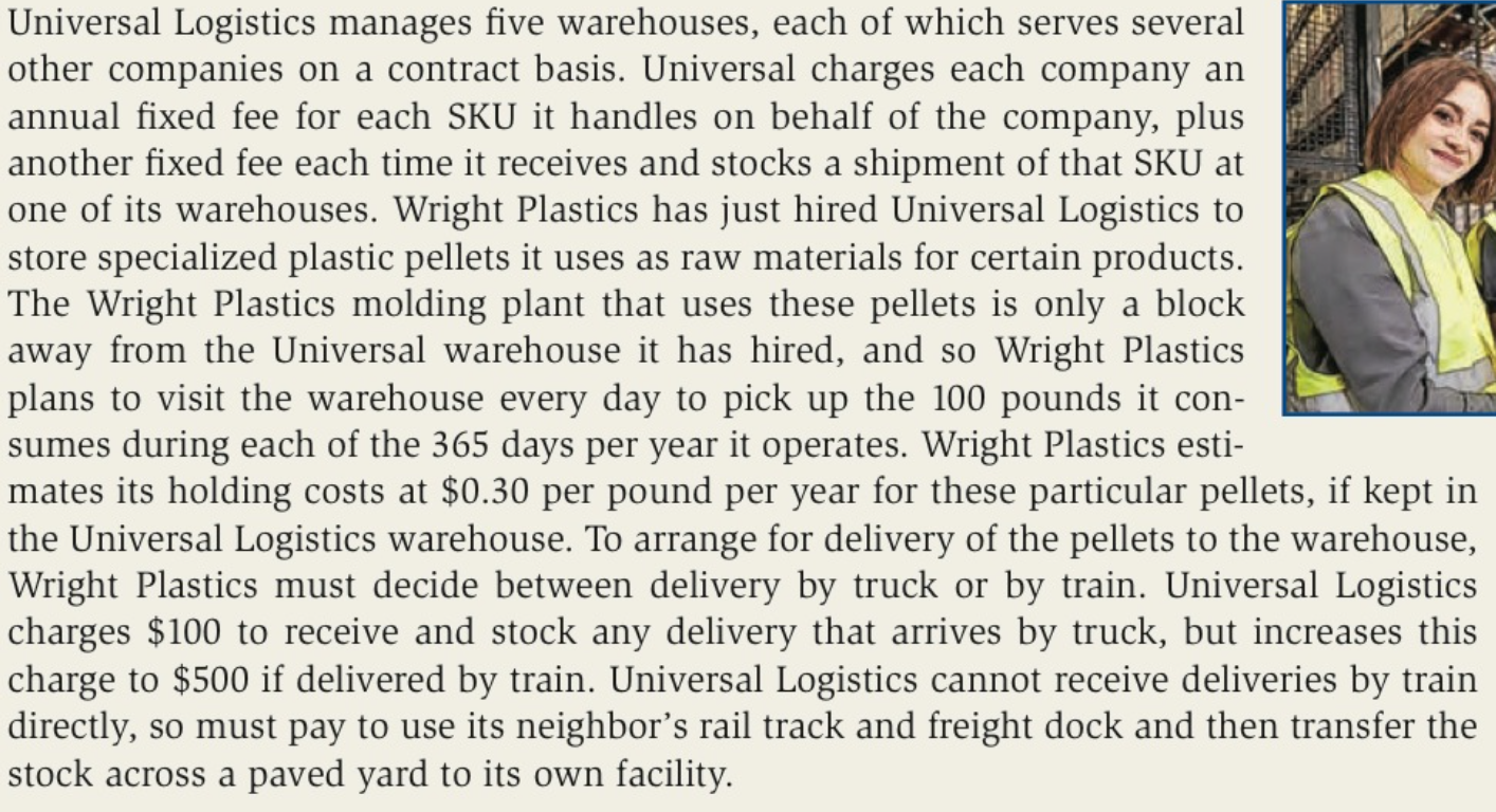 Solved assume wright plastics is interested only in