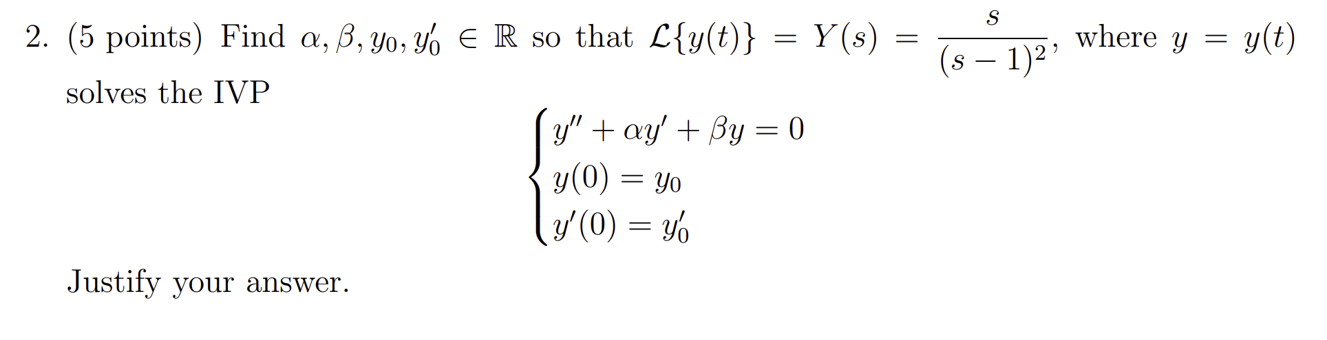 S 2 5 Points Find A Ss Yo 4 E R So That L Y T Chegg Com