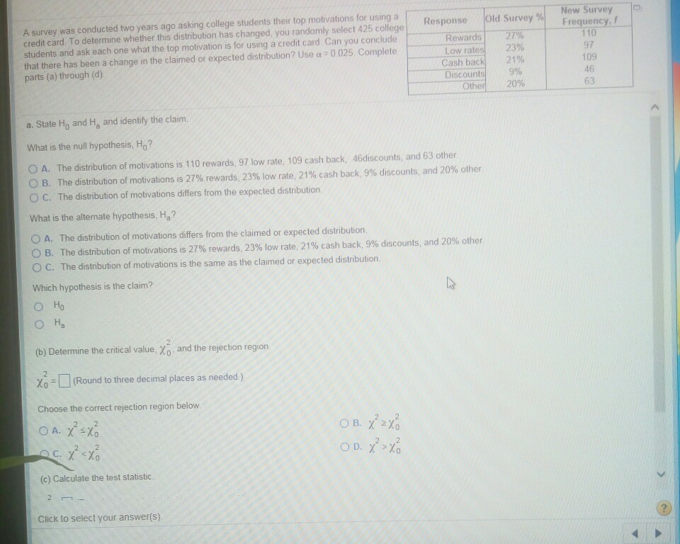 Solved A survey was conducted two years ago asking college | Chegg.com