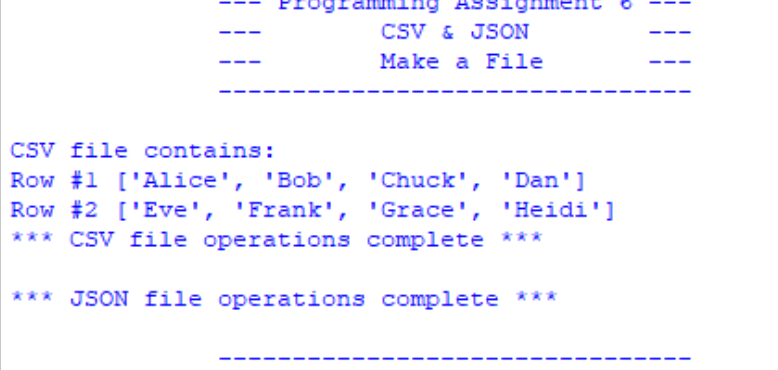 Introduction Chapter 15 is all about CSV and JSON | Chegg.com