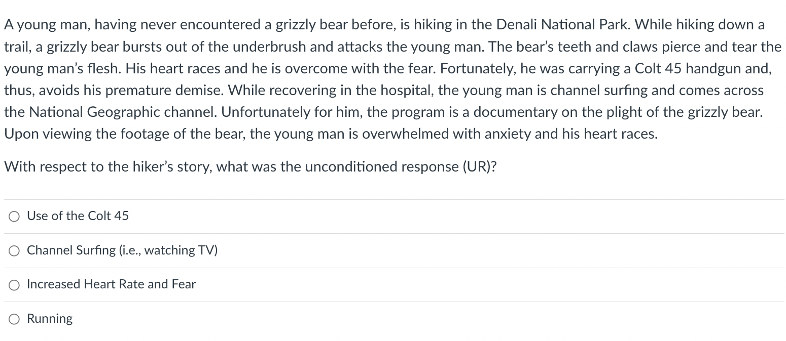 THE GRIZZLY PACKED LIGHTLY FOR HIS TRIP BECAUSE HE WANTED TO TAKE THE visual data 5