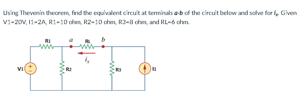 Solved Using Thevenin Theorem, Find The Equivalent Circuit | Chegg.com