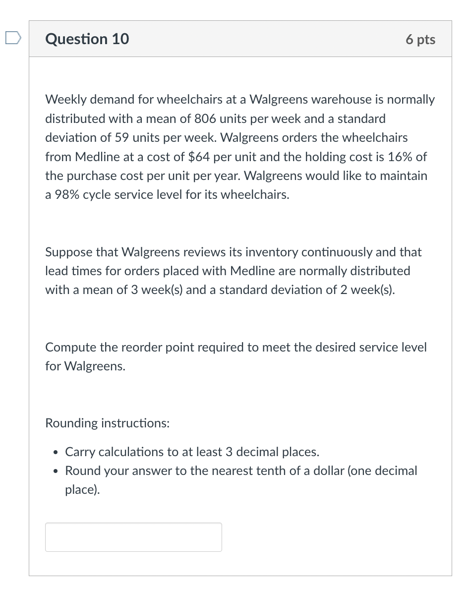 Solved Weekly demand for wheelchairs at a Walgreens