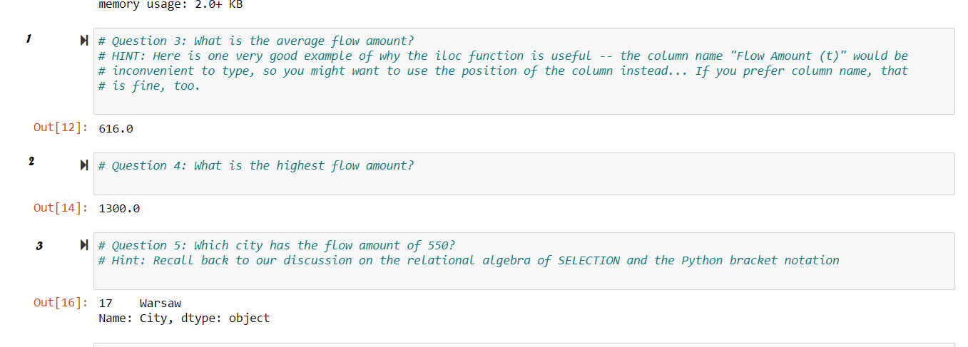 Solved memory usage: 2.0+ KB 1 # Question 3: What is the | Chegg.com