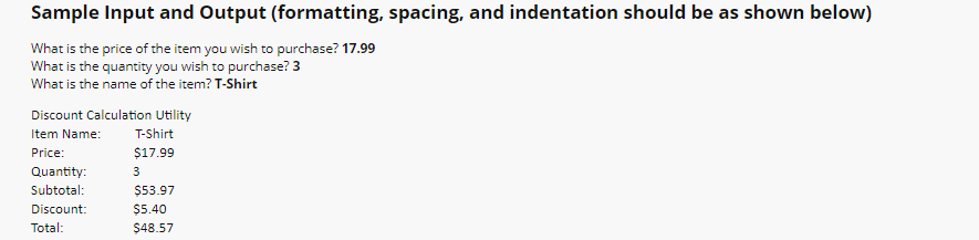 Solved Sample Input and Output (formatting, spacing, and | Chegg.com