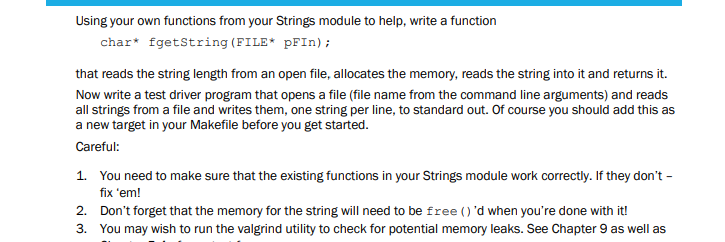 Solved Using your own functions from your Strings module to | Chegg.com