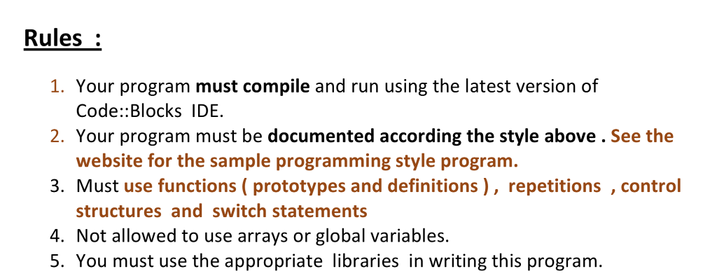 Solved Write a menu driven C++ program that prints the day | Chegg.com