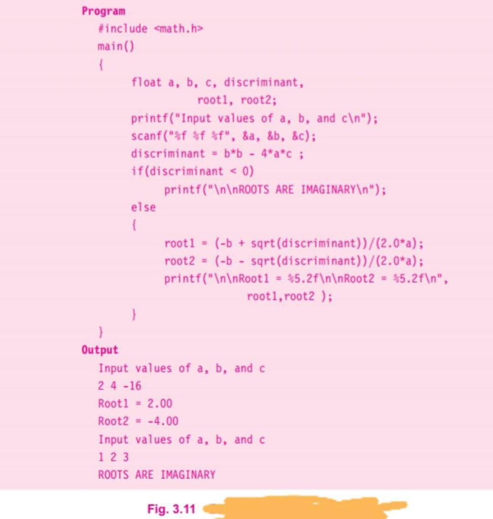 Solved Program #include main() { float a, b, c, | Chegg.com image.