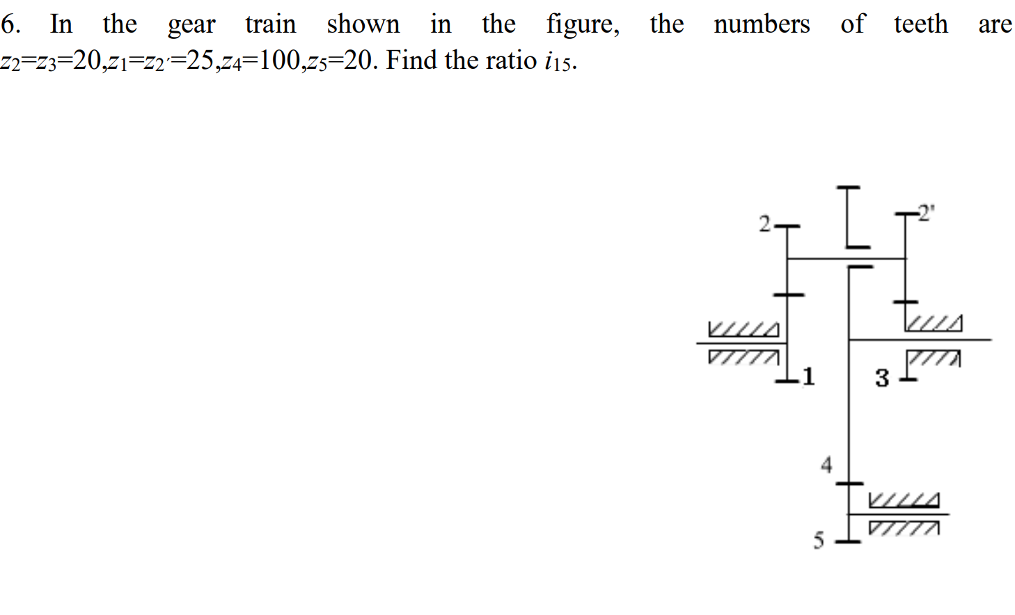 Solved In The Gear Train Shown In The Figure, The Numbers Of | Chegg.com