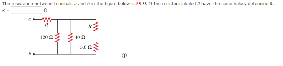 Solved The Resistance Between Terminals A And B In The | Chegg.com