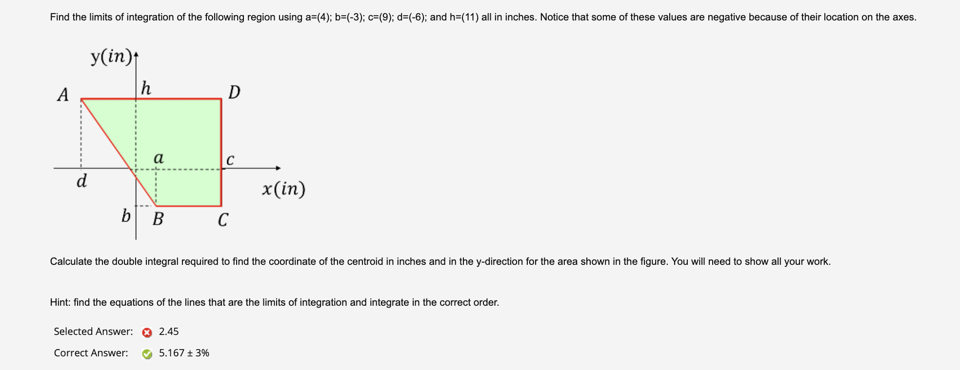 Solved Find the limits of integration of the following | Chegg.com