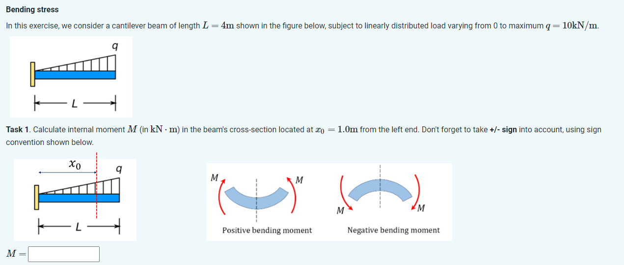 Solved In This Exercise, We Consider A Cantilever Beam Of | Chegg.com