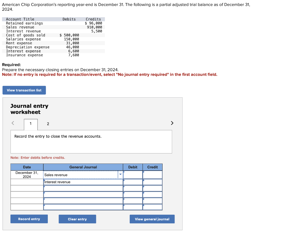 Solved American Chip Corporation's reporting yearend is